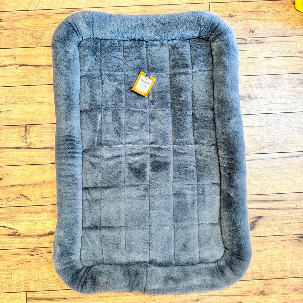 36” x 24” Top Paw Blue Gray Cozy Mat Grey Blue